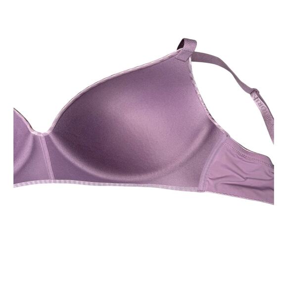 Victoria’s Secret T-Shirt Lightly Lined Wireless Bra Lavender Stripe Size 36DD - Picture 5 of 8
